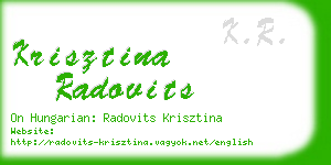 krisztina radovits business card